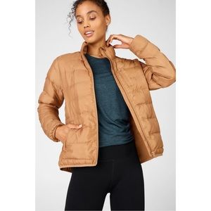 Fabletics Tan Packable Puffer Jacket